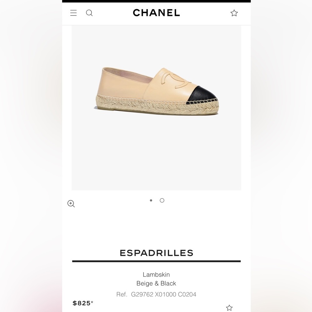 Authentic ✨CHANEL✨ Lambskin Espadrilles
